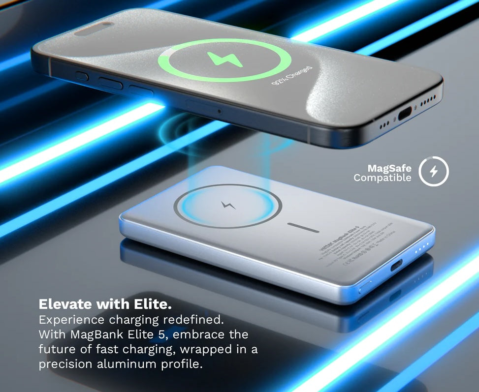 MagBank Elite 5 Silver - Inovație și Stil în Baterii Externe