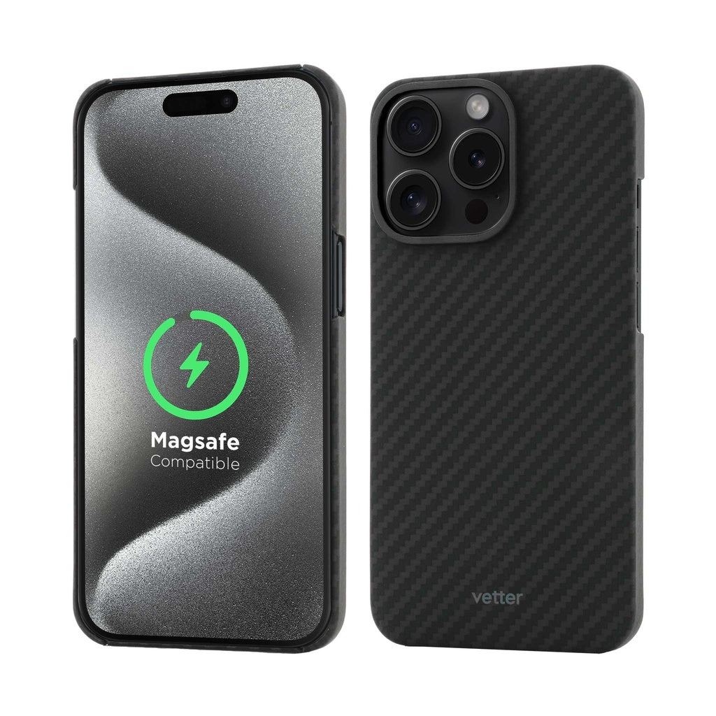 Husa iPhone 15 Pro Max, Clip-On MagSafe Compatible, made from Aramid Fiber, Kevlar
