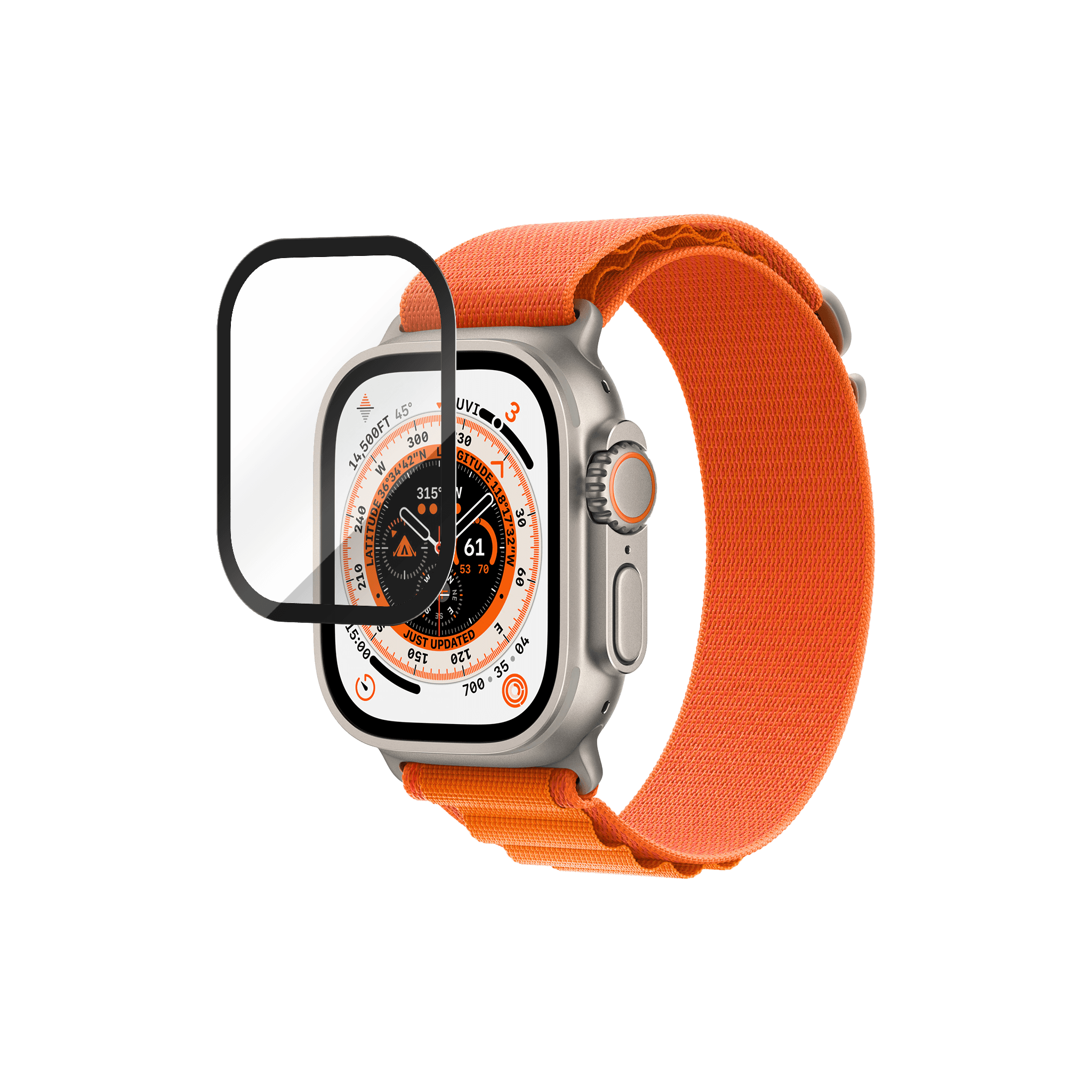 Folie Apple Watch Ultra 49mm, 2 Pcs, Flexi Glass Pro - vetter.ro