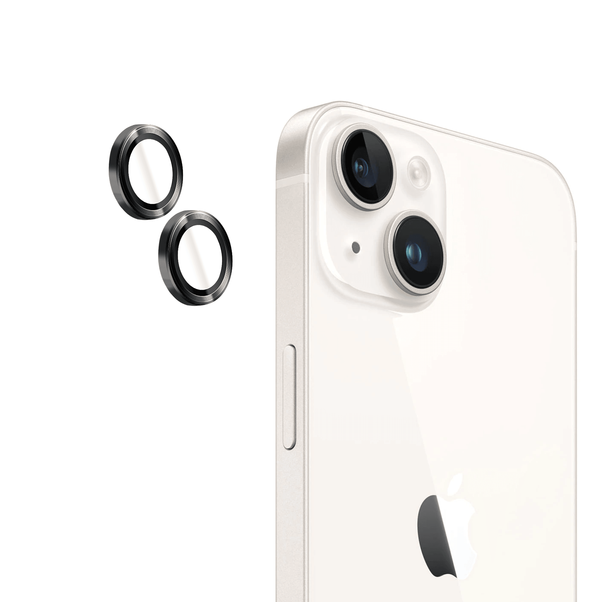 Folie iPhone 15 Plus, 15, Individual Camera Lens Protector, Black - vetter.store