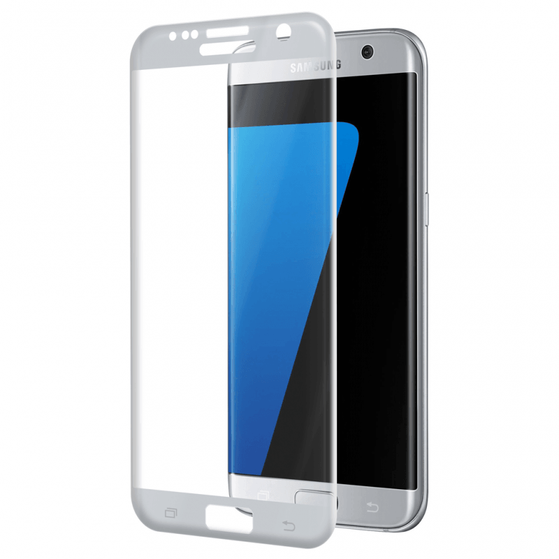 Folie Protectie Ecran Samsung Galaxy S7 Edge, 3D Tempered Glass Easy Fit, Alb - vetter.ro