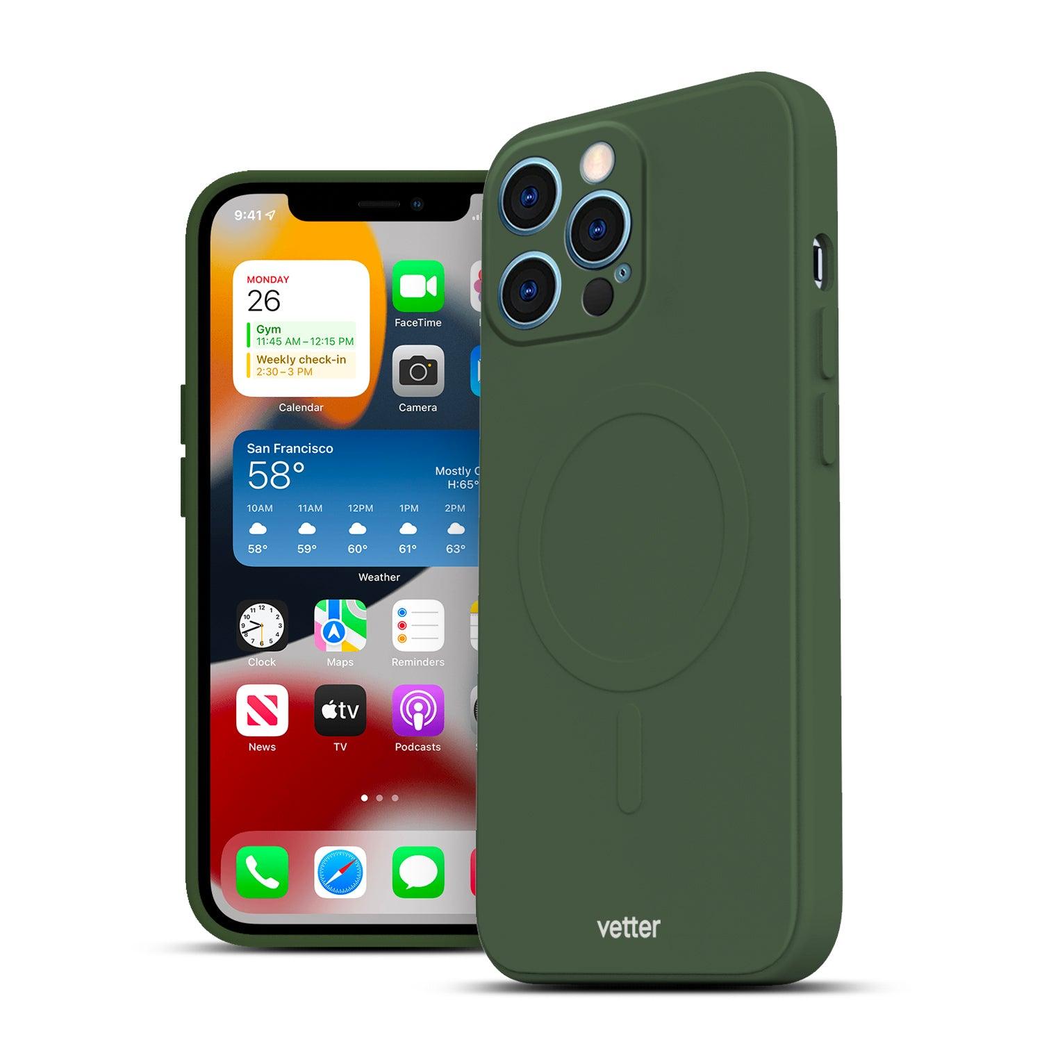 Husa iPhone 12 Pro Soft Pro Ultra, MagSafe Compatible, Midnight Green - vetter.ro