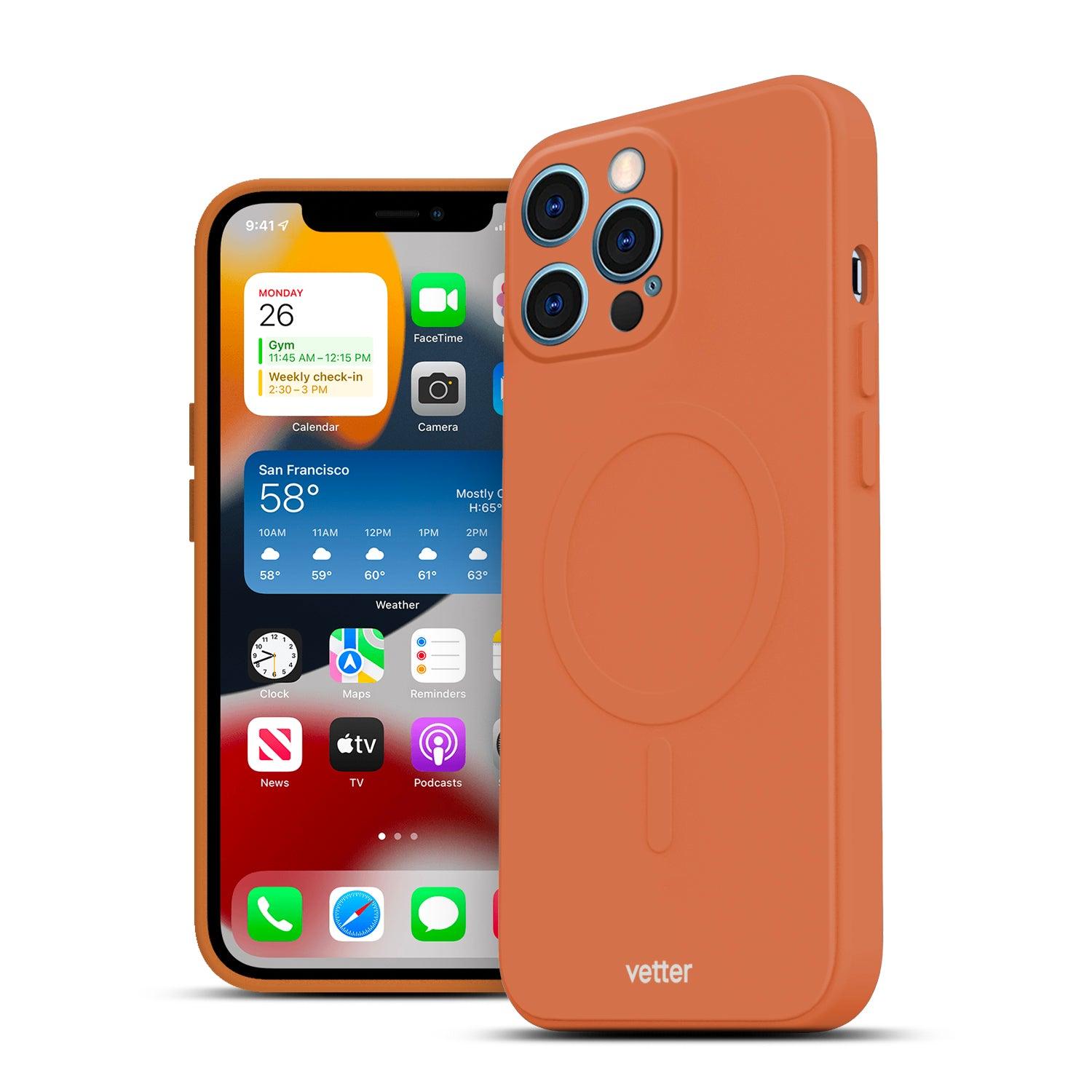 Husa iPhone 12 Pro Soft Pro Ultra, MagSafe Compatible, Orange - vetter.ro
