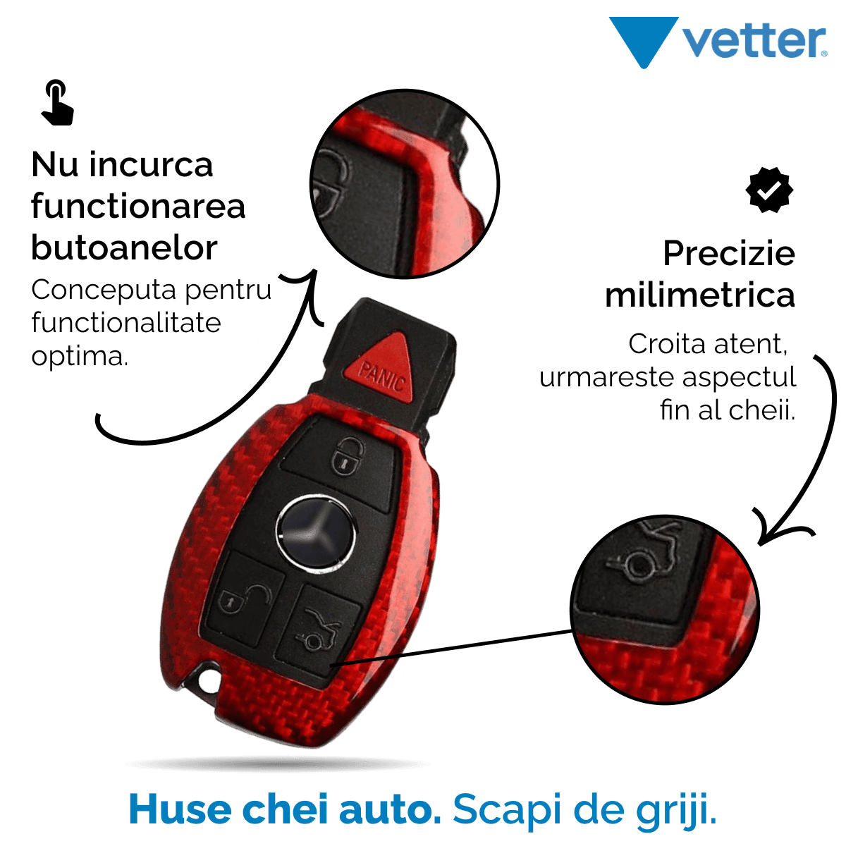 Husa Vetter pentru cheie Audi A8, A6, A7 2018-2019, made from Carbon - vetter.store