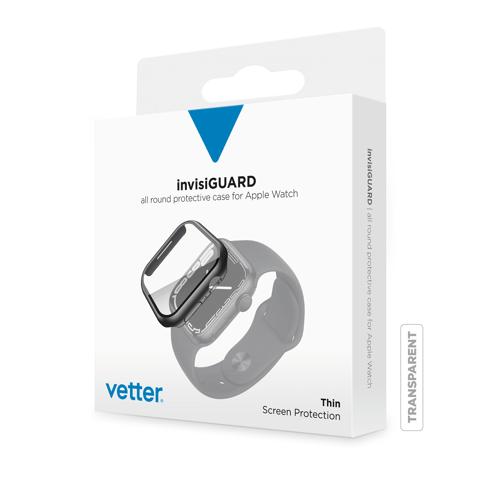 Protectie 	 invisiGUARD, All round protective case for Apple Watch 9, 8, 7, 6, 5, 4, 40/41mm, Transparent - vetter.store