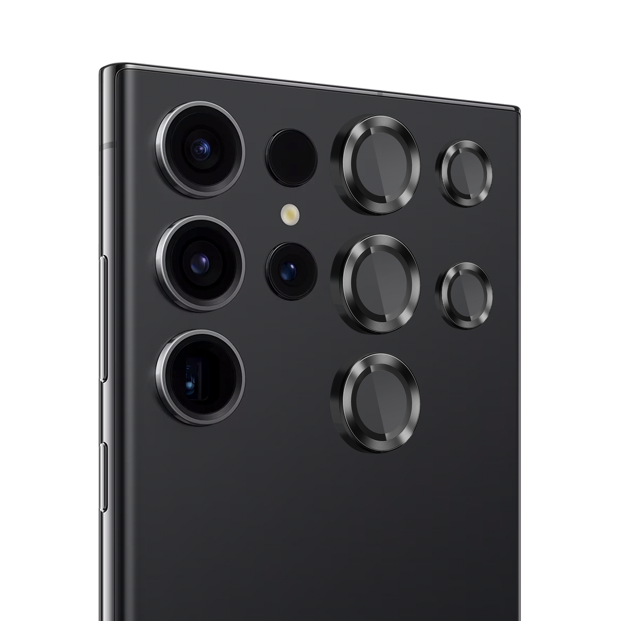 Folie/Geam de protectie Samsung Galaxy S24 Ultra, Individual Camera Lens Protector, Black