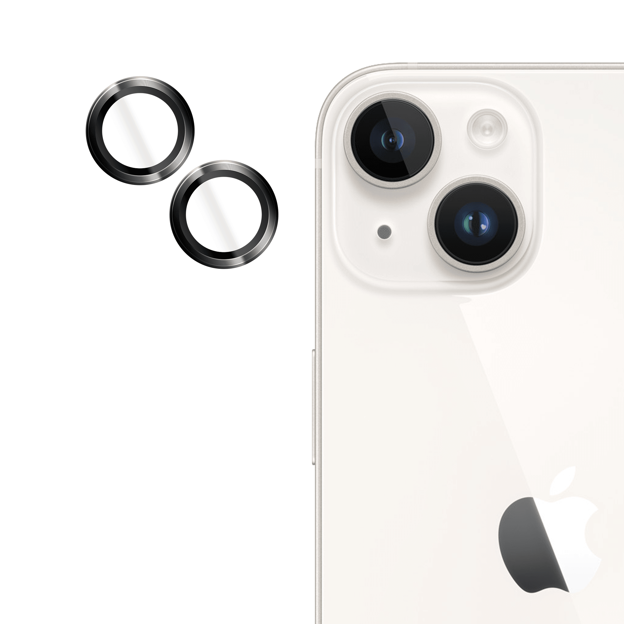 Folie iPhone 14 Plus, 14, Individual Camera Lens Protector, Black - vetter.store