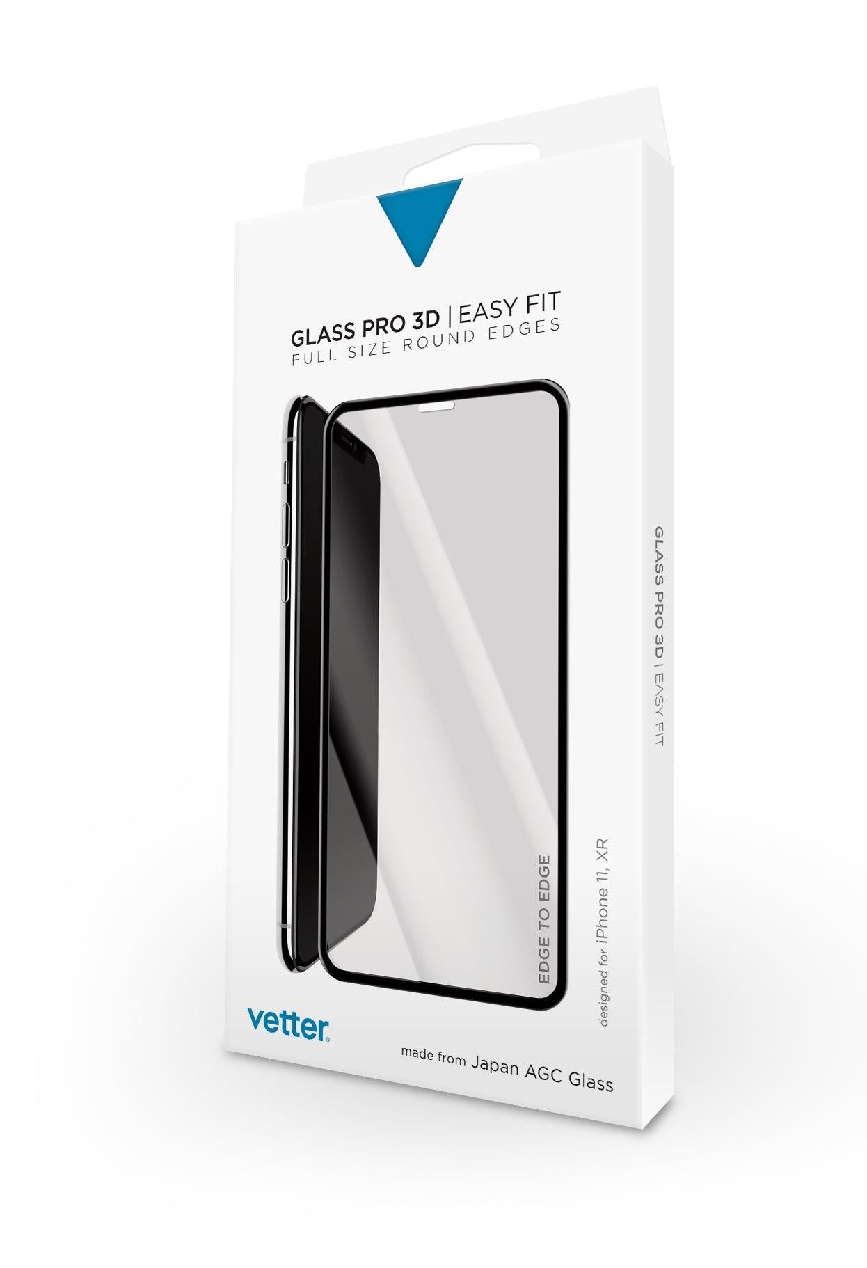 Folie Protectie Ecran iPhone 11, 3D Tempered Glass Easy Fit, Negru - vetter.ro
