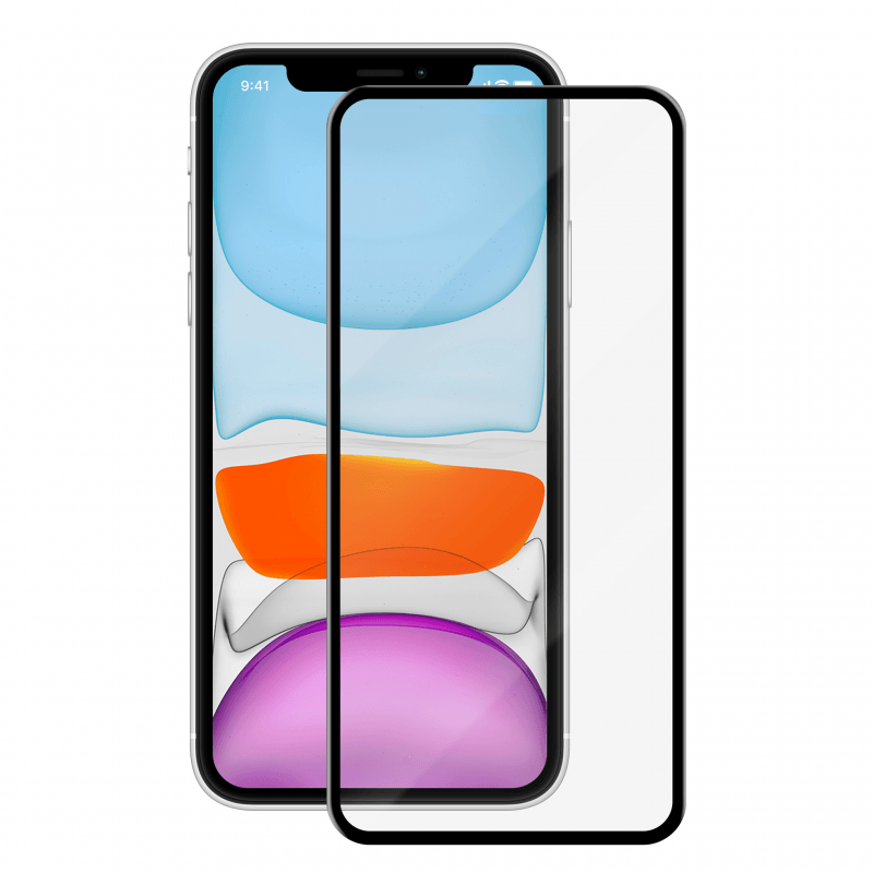 Folie Protectie Ecran iPhone 11, 3D Tempered Glass Easy Fit, Negru - vetter.ro