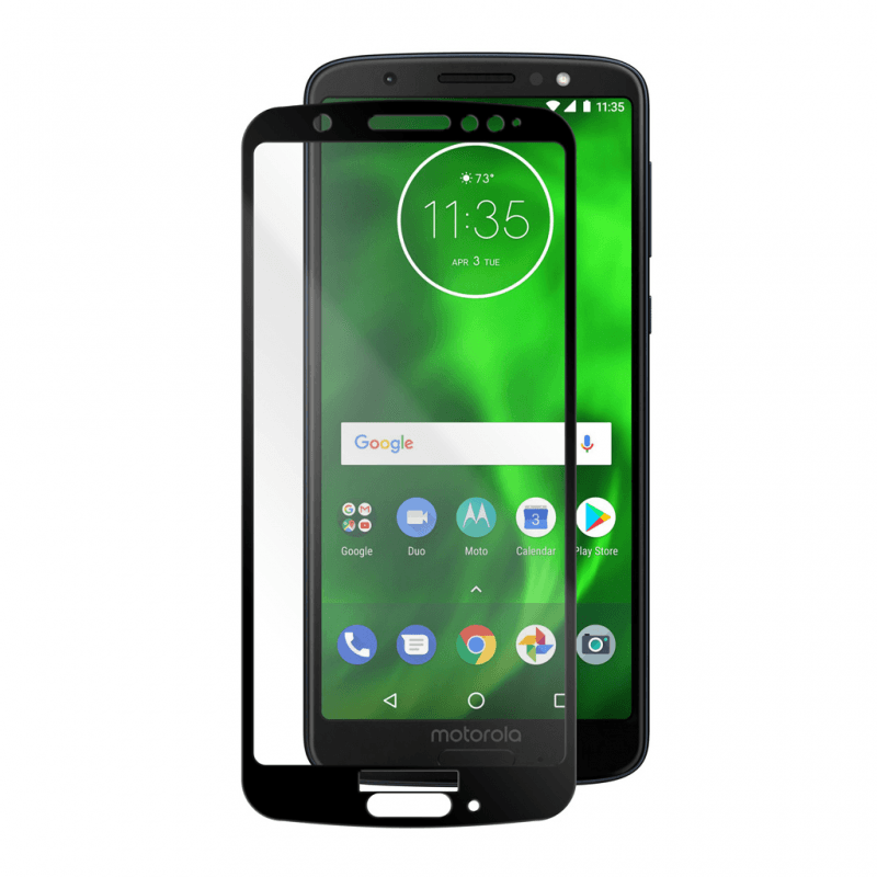 Folie Protectie Ecran Motorola Moto G6, Full Frame Tempered Glass Vetter GO, Negru - vetter.ro