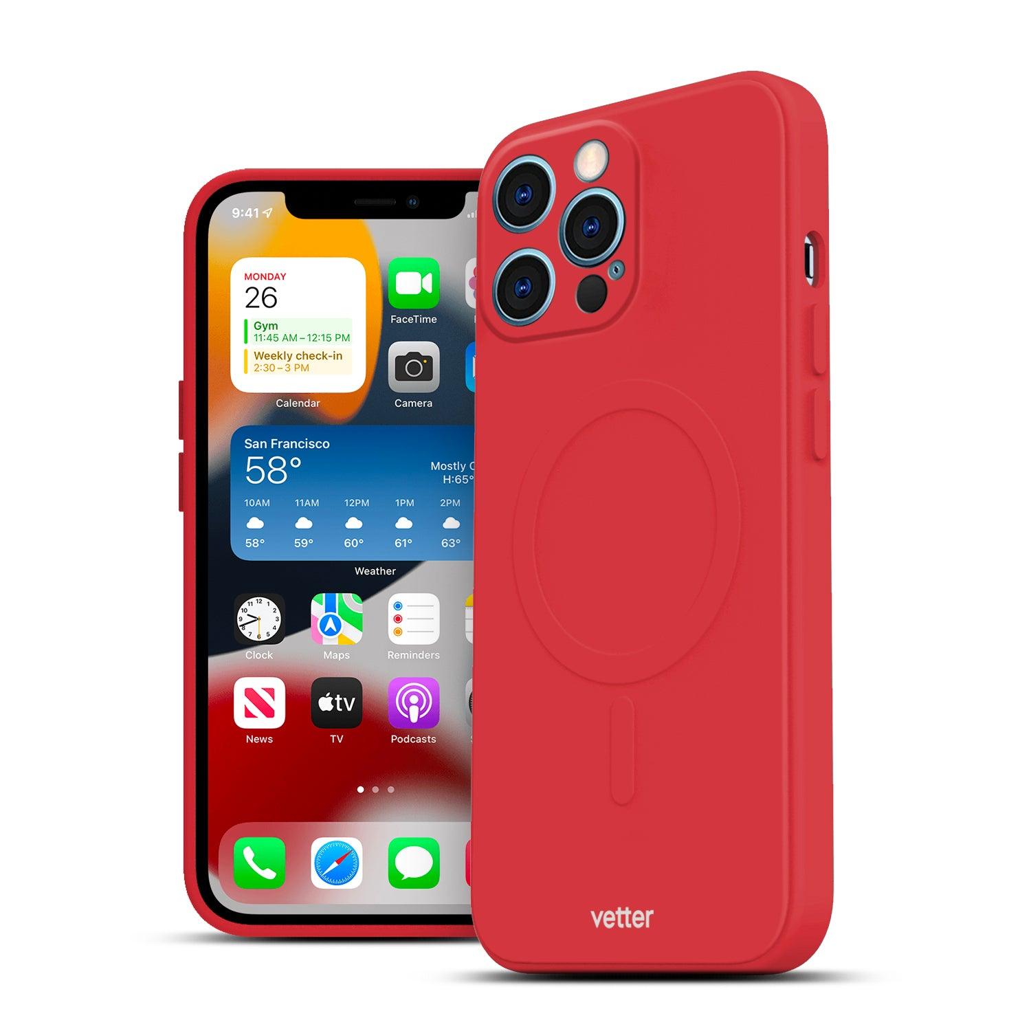 Husa iPhone 12 Pro Soft Pro Ultra, MagSafe Compatible, Red - vetter.ro