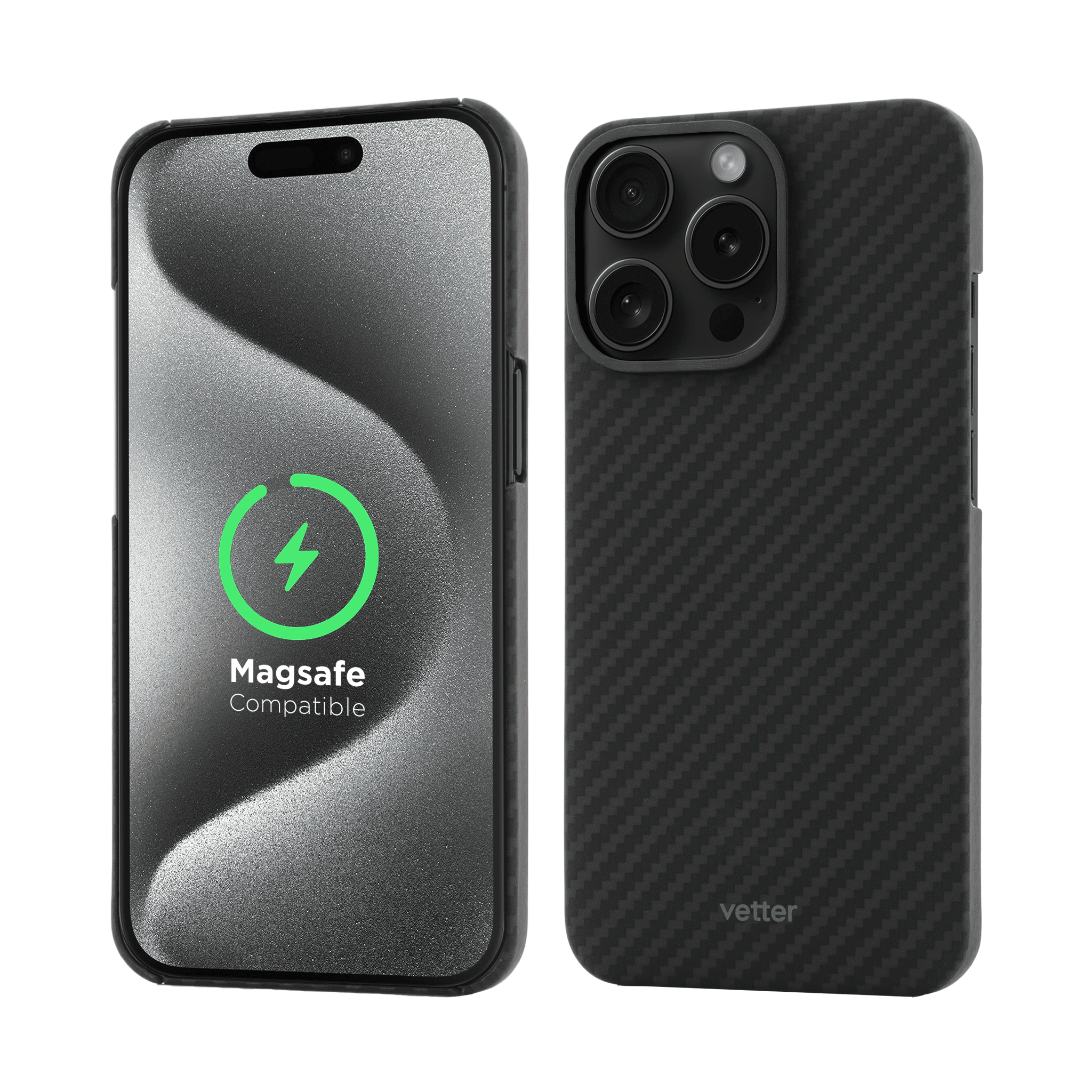 Husa iPhone 15 Pro, Clip-On MagSafe Compatible, made from Aramid Fiber, Kevlar