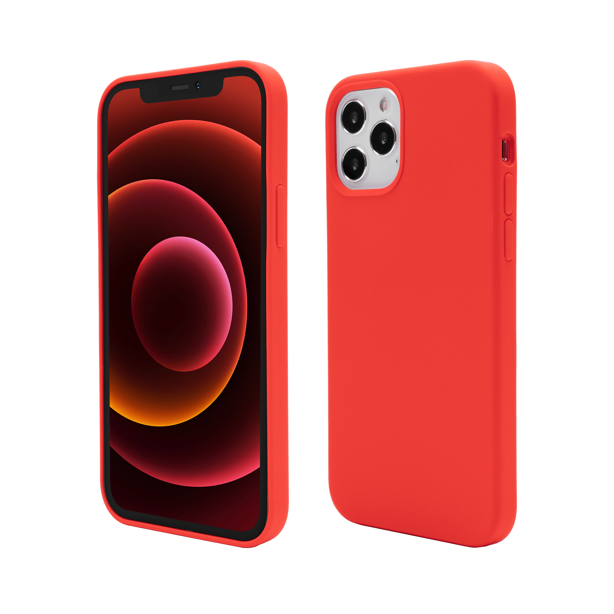 Husa Soft Touch Silk Series, iPhone 12 Pro, 12, Red - vetter.ro