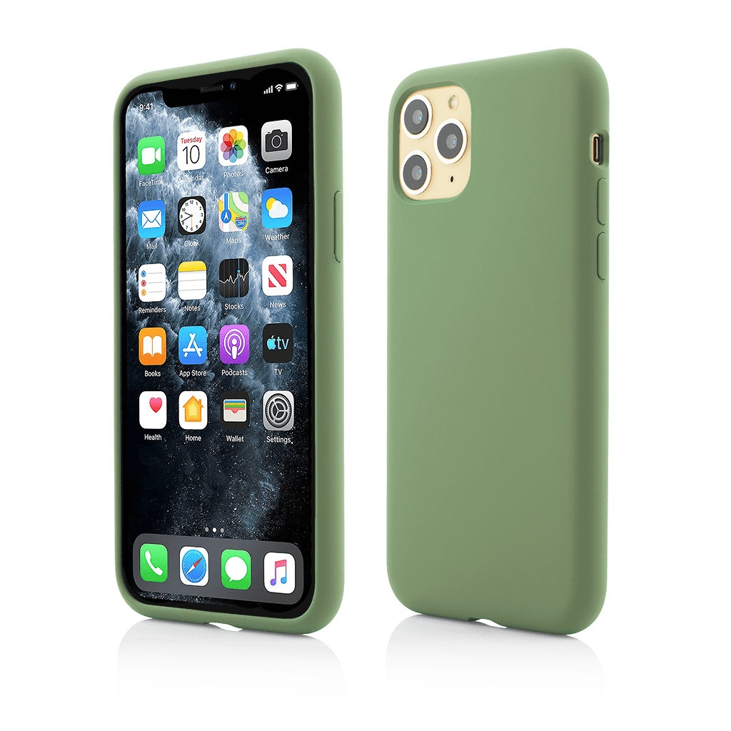 Husa Vetter pentru iPhone 11 Pro, Clip-On Soft Touch Silk Series, Verde - vetter.ro