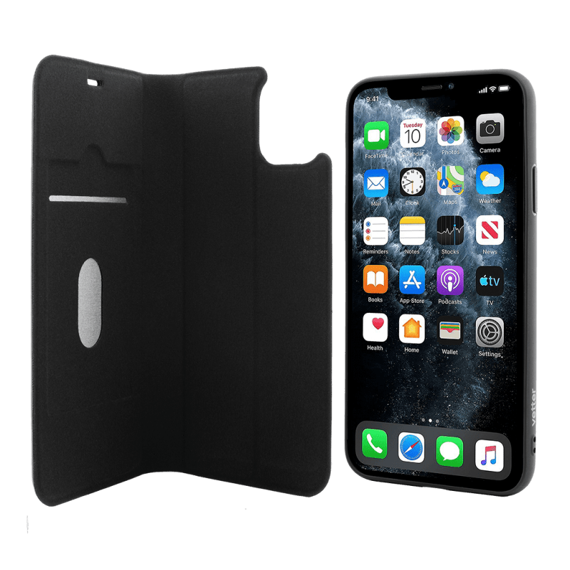 Husa Vetter pentru iPhone 11 Pro Max, Flip Book Dual Case, Negru - vetter.ro