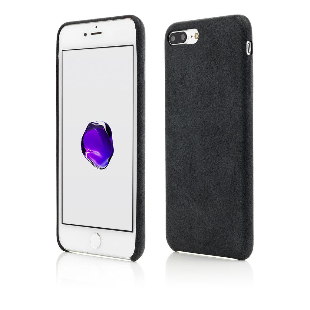 Husa Vetter pentru iPhone 8 Plus, 7 Plus, Clip-On Leather Feel, Dark Gri - vetter.ro