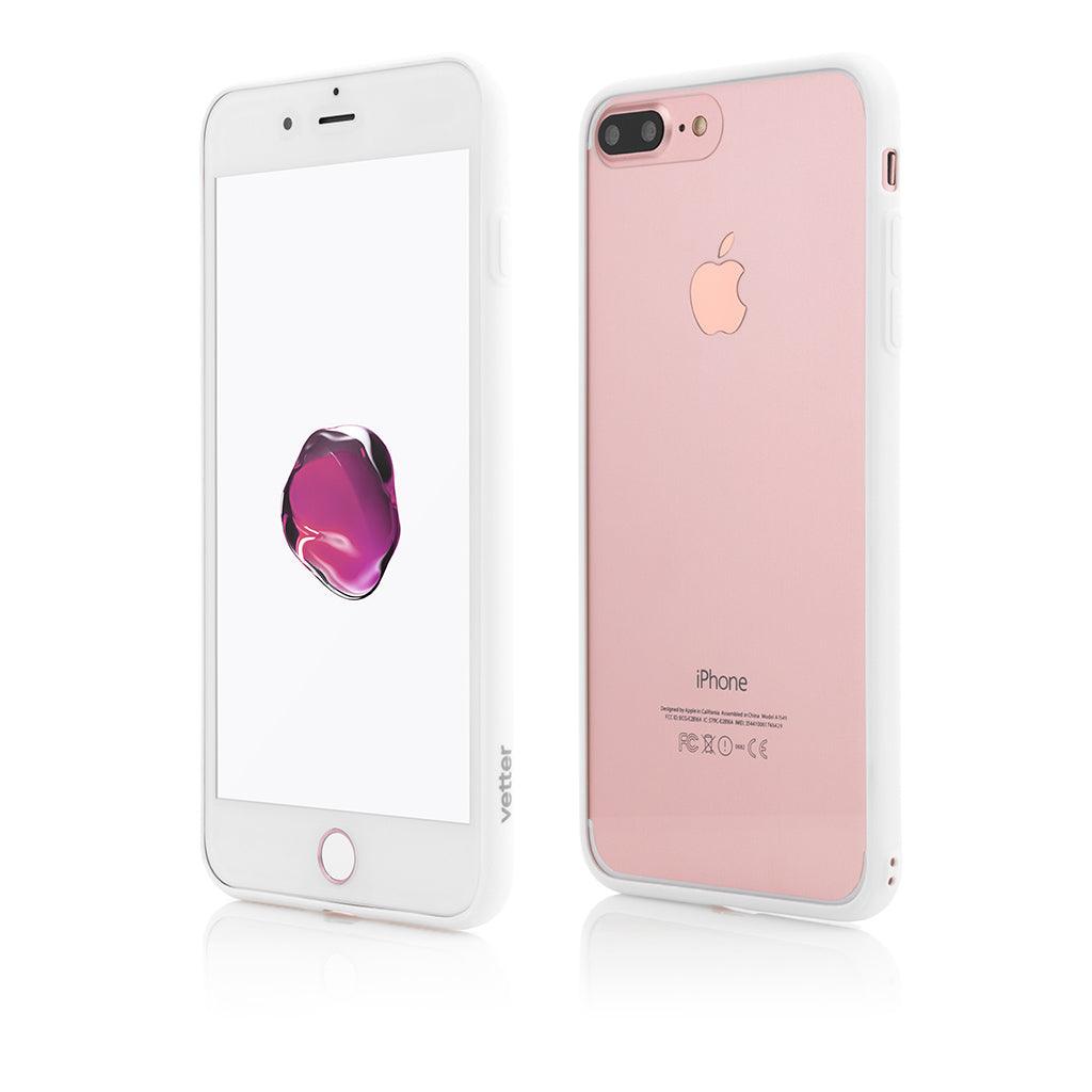 Husa Vetter pentru iPhone 8 Plus, 7 Plus, Clip-On Ultra Thin Hybrid, Transparent Alb - vetter.ro
