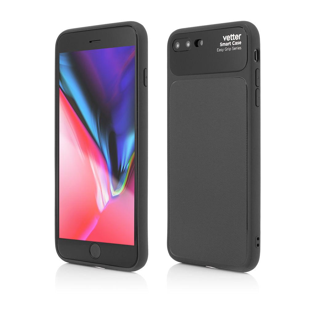 Husa Vetter pentru iPhone 8 Plus, 7 Plus, Smart Case Easy Grip, Negru - vetter.ro