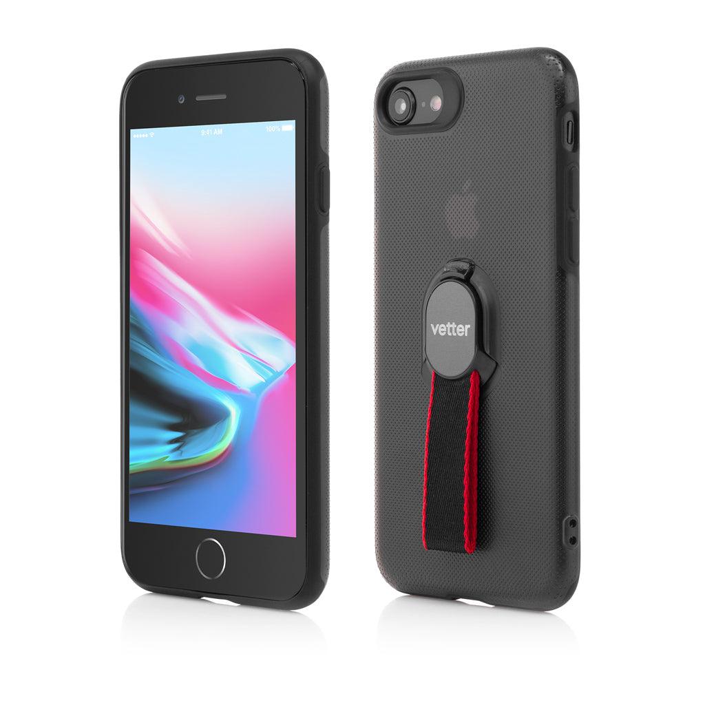 Husa Vetter pentru iPhone 8 Plus, 7 Plus, Smart Case Hybrid, with Removable Strap, Magnetic Ready, Negru - vetter.ro