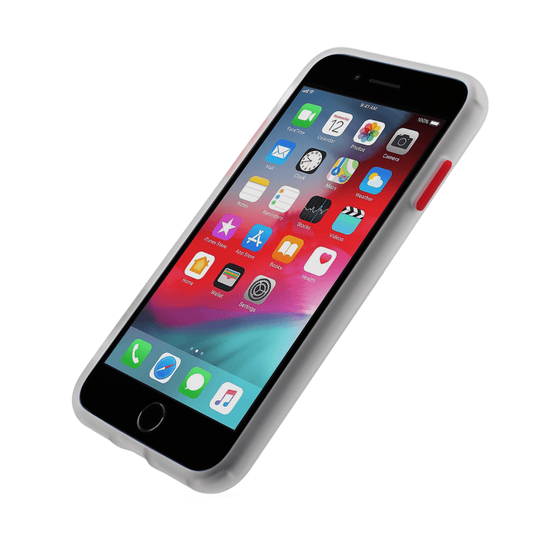 Husa Vetter pentru iPhone SE2, 8, 7, Clip-On Hybrid Protection, Shockproof Soft Edge and Rigid Matte Back Cover, Transparent - vetter.ro