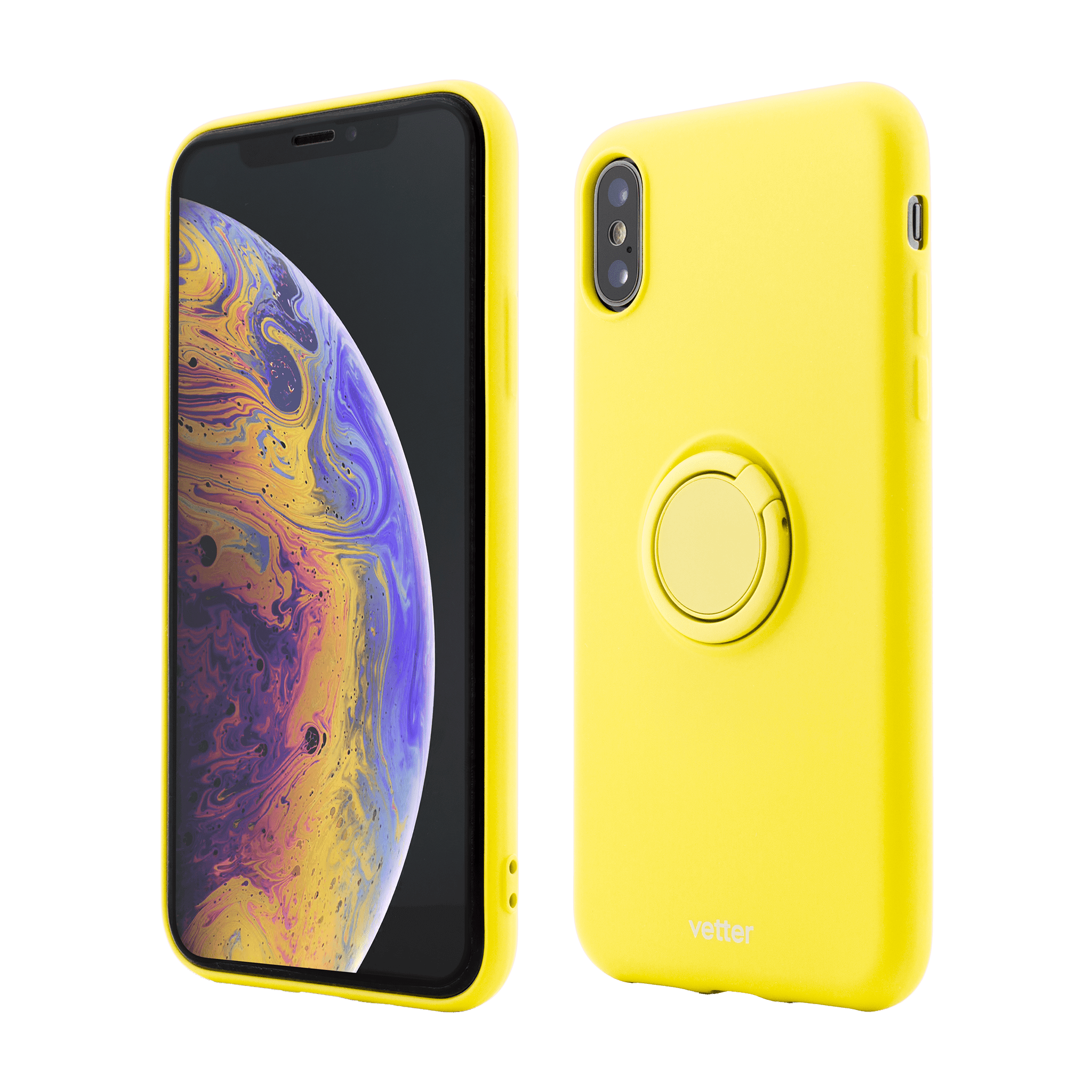 Husa Vetter pentru iPhone XS Max, Soft Pro with Magnetic iStand, Galben - vetter.ro