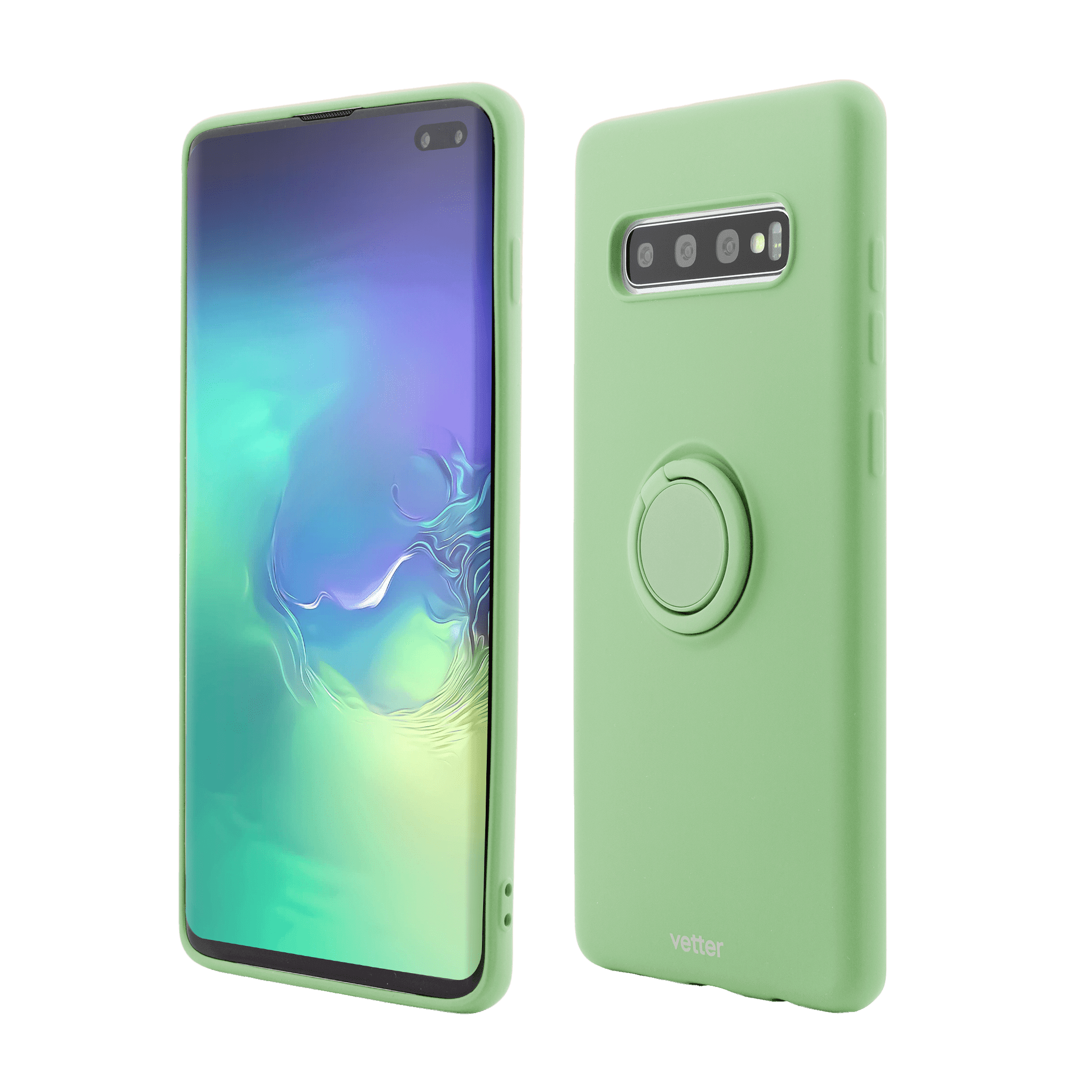 Husa Vetter pentru Samsung Galaxy S10 Plus, Soft Pro with Magnetic iStand, Verde - vetter.ro