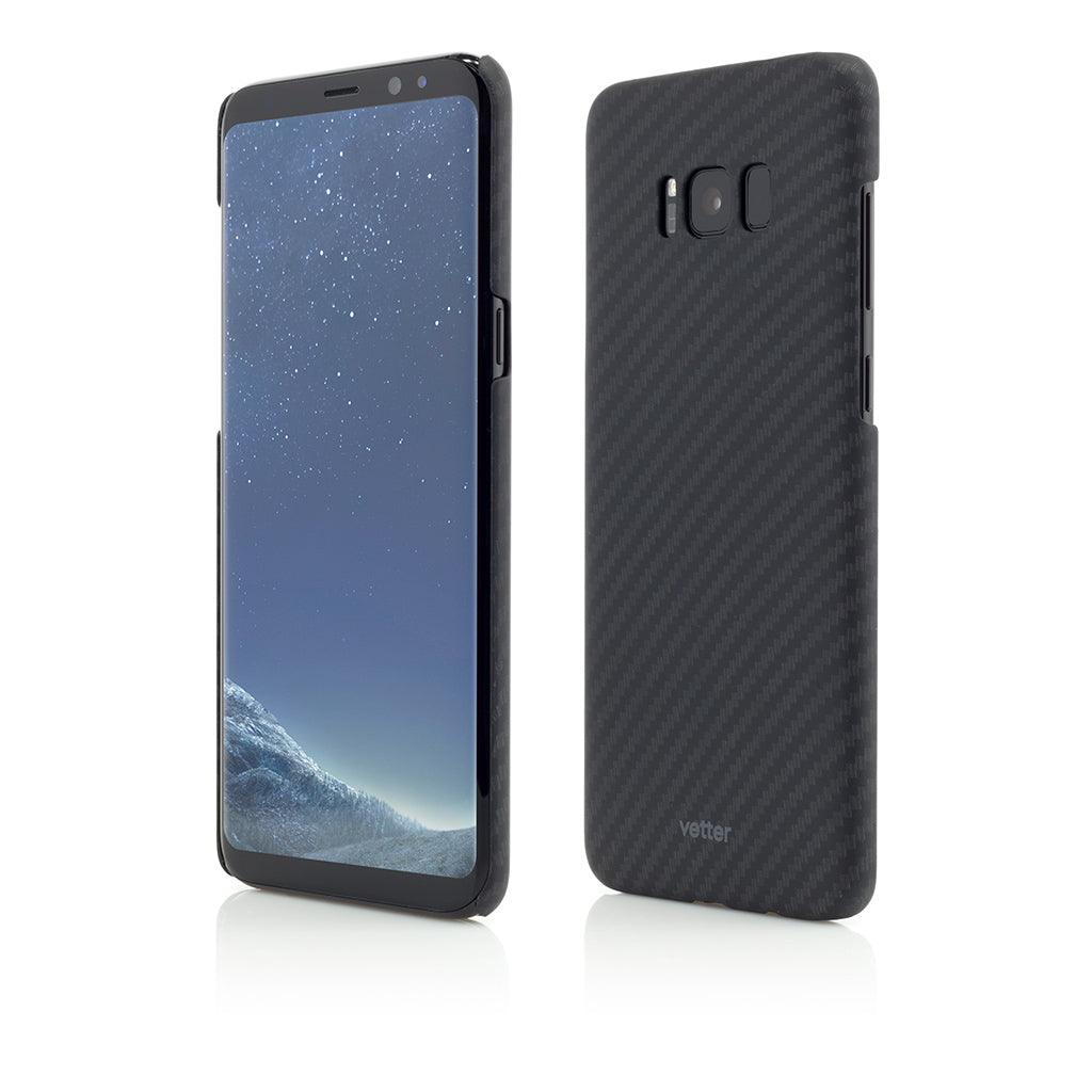 Husa Vetter pentru Samsung Galaxy S8 G950, Smart Case Carbon Design, Rubber Feel, Negru - vetter.ro