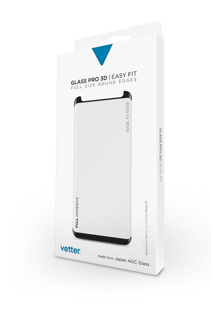 Samsung Galaxy Note 10, 3D Tempered Glass Easy Fit Full Adhesive 2nd Gen, Black - vetter.ro