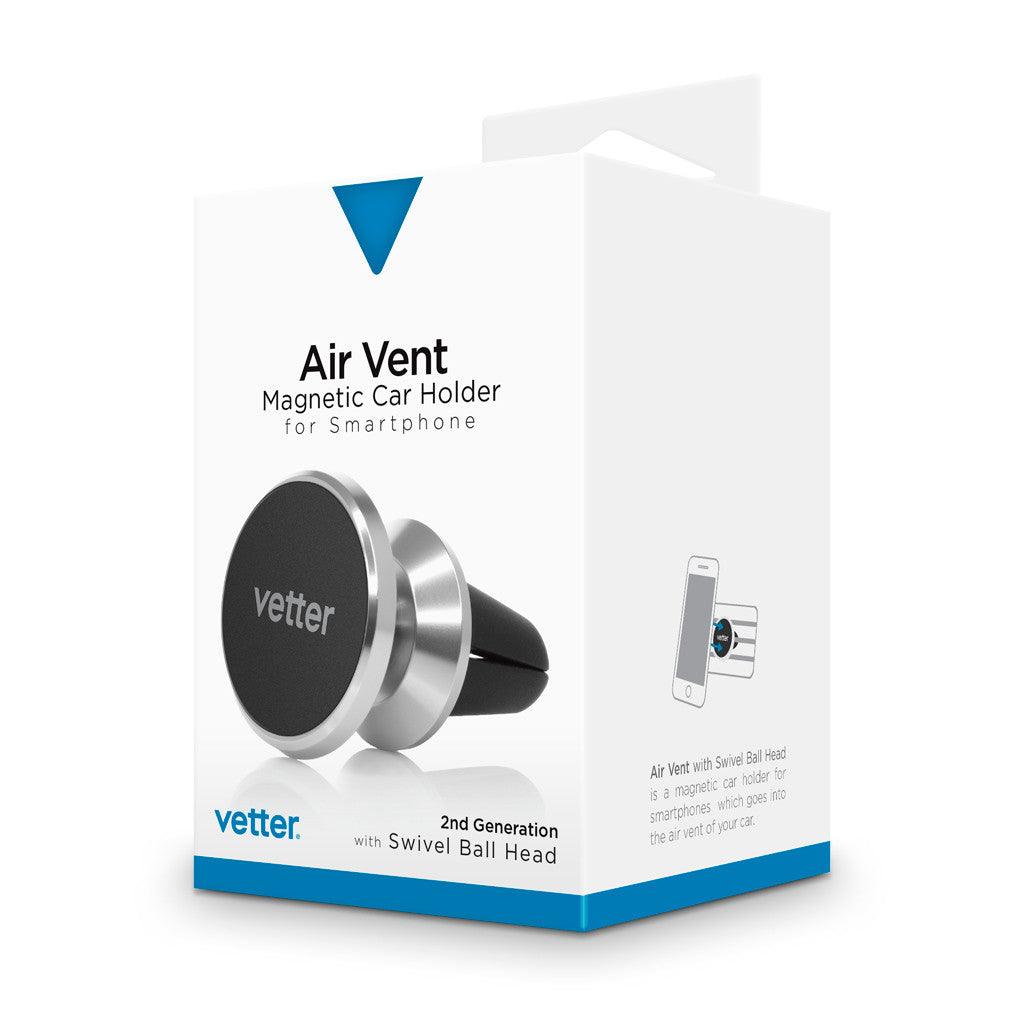 Suport Auto Universal Magnetic Vetter, Air Vent with Swivel Ball Head 2nd Gen, Negru - vetter.ro